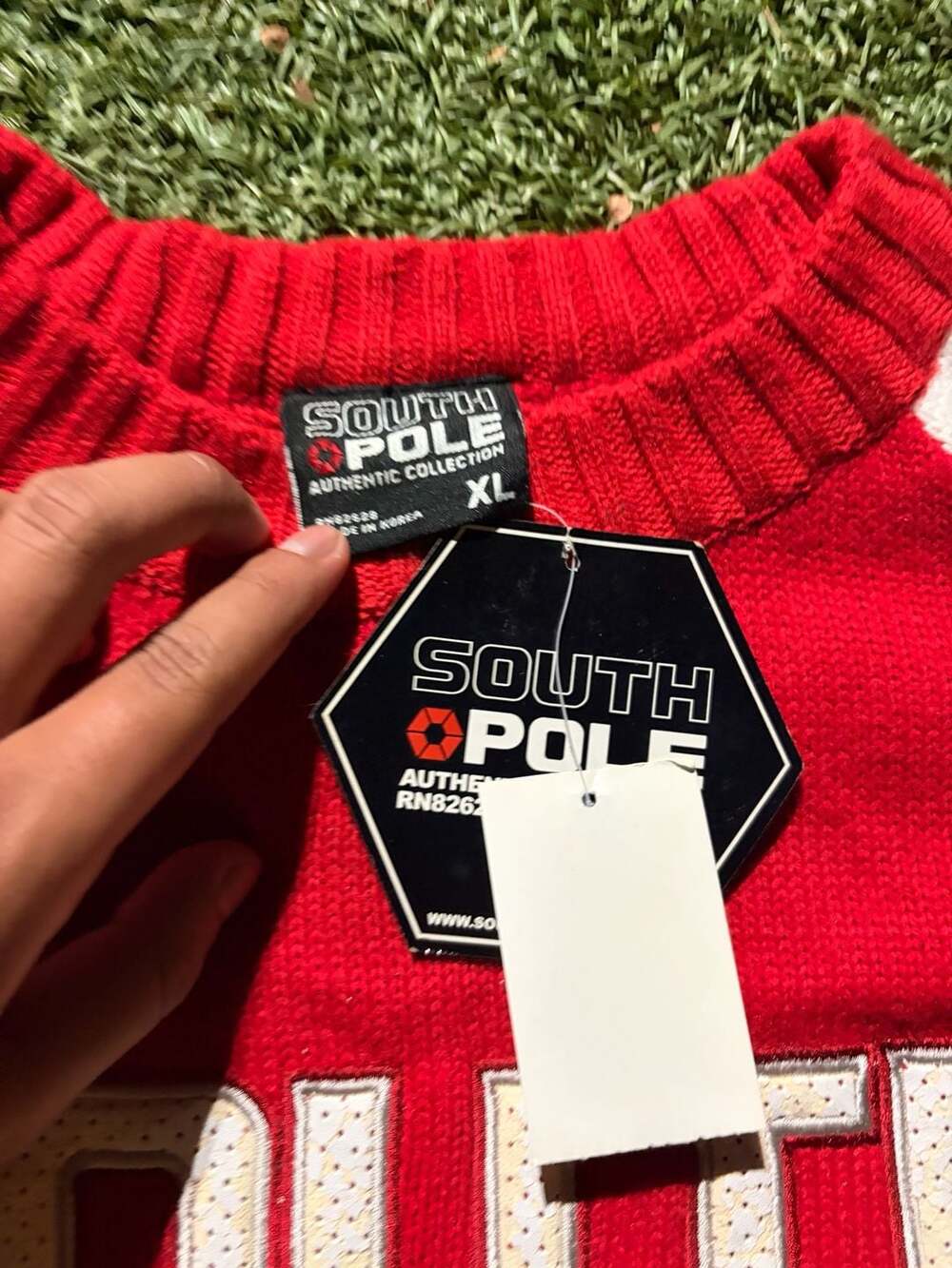 Vintage South Pole Authentic Collection Red White Crewneck Sweater